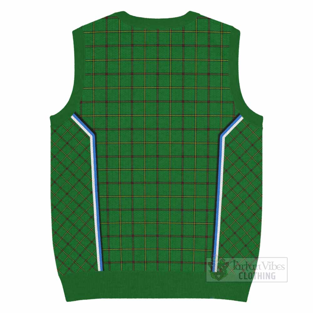 Don Tartan Crest Knitted V-Neck Vest Scotland Coat of Arm Flag Style - Tartan Vibes Clothing