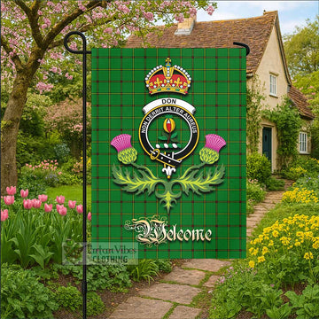 Don Tartan Family Crest Garden Flag Royal Thistle Welcome Style - Tartan Vibes Clothing