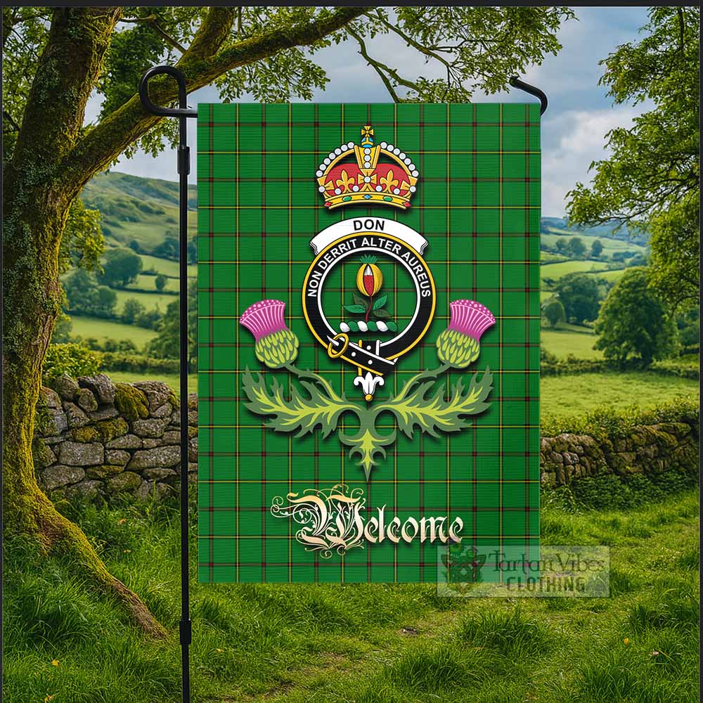 Don Tartan Family Crest Garden Flag Royal Thistle Welcome Style - Tartan Vibes Clothing