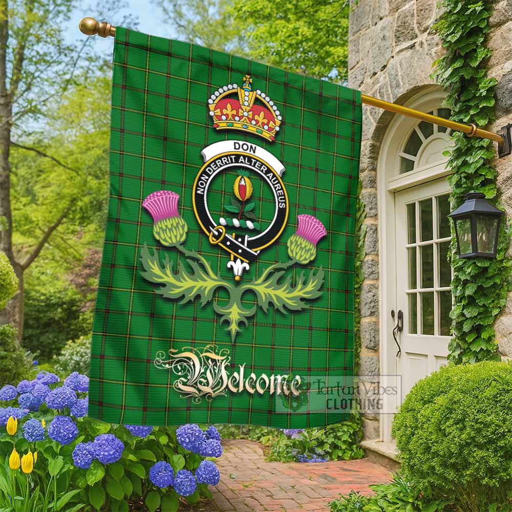 Don Tartan Family Crest Garden Flag Royal Thistle Welcome Style - Tartan Vibes Clothing