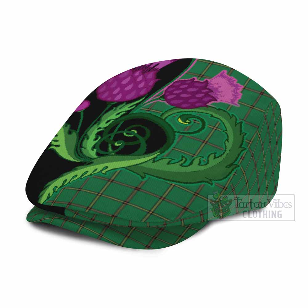 Don Tartan Flat Cap, Jeff Cap Traditional Scottish Thistle