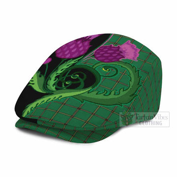 Don Tartan Flat Cap, Jeff Cap Traditional Scottish Thistle