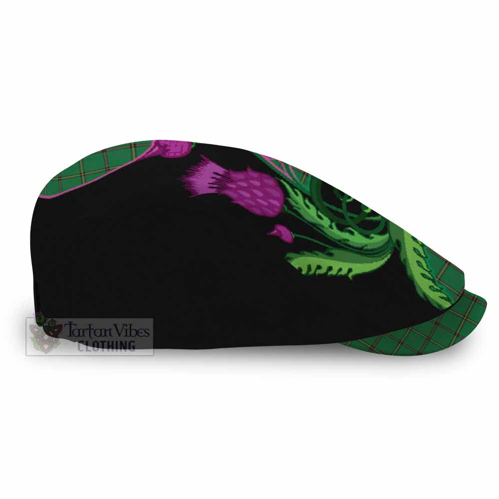 Don Tartan Flat Cap, Jeff Cap Traditional Scottish Thistle
