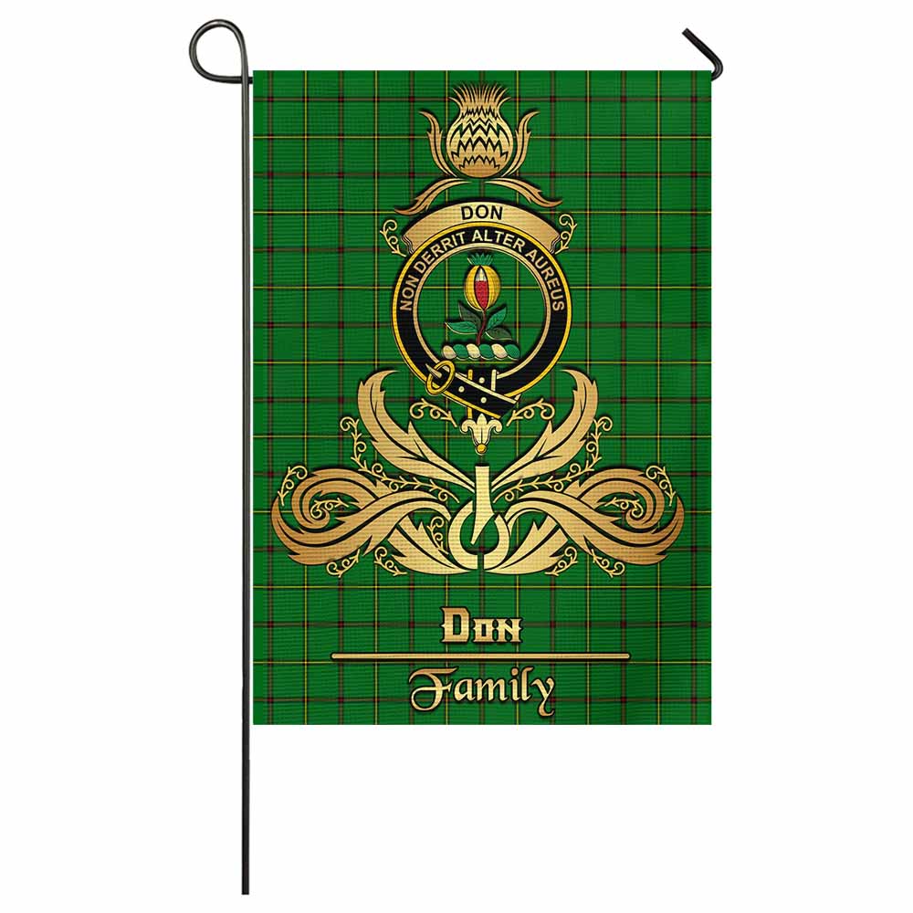 Don Tartan Garden Flag with Highland Thistle Cherish Family Crest Style - Tartan Vibes Clothing