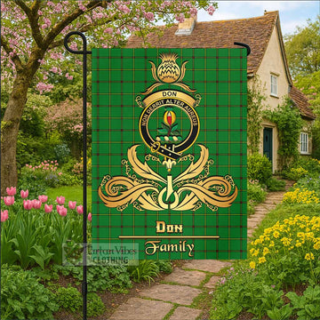 Don Tartan Garden Flag with Highland Thistle Cherish Family Crest Style - Tartan Vibes Clothing