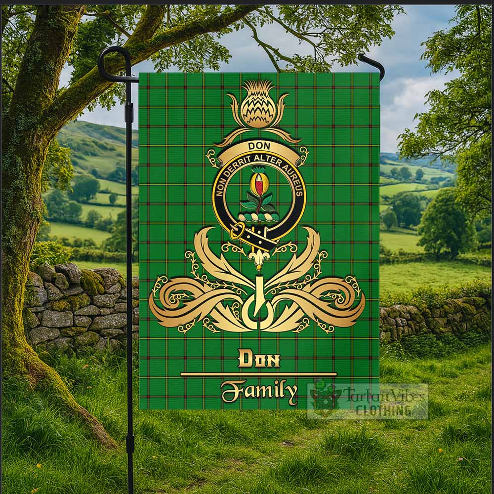 Don Tartan Garden Flag with Highland Thistle Cherish Family Crest Style - Tartan Vibes Clothing