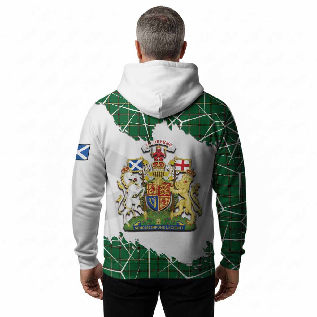 Don Tartan Hoodie with Family Crest and Lion Rampant Grunge Style