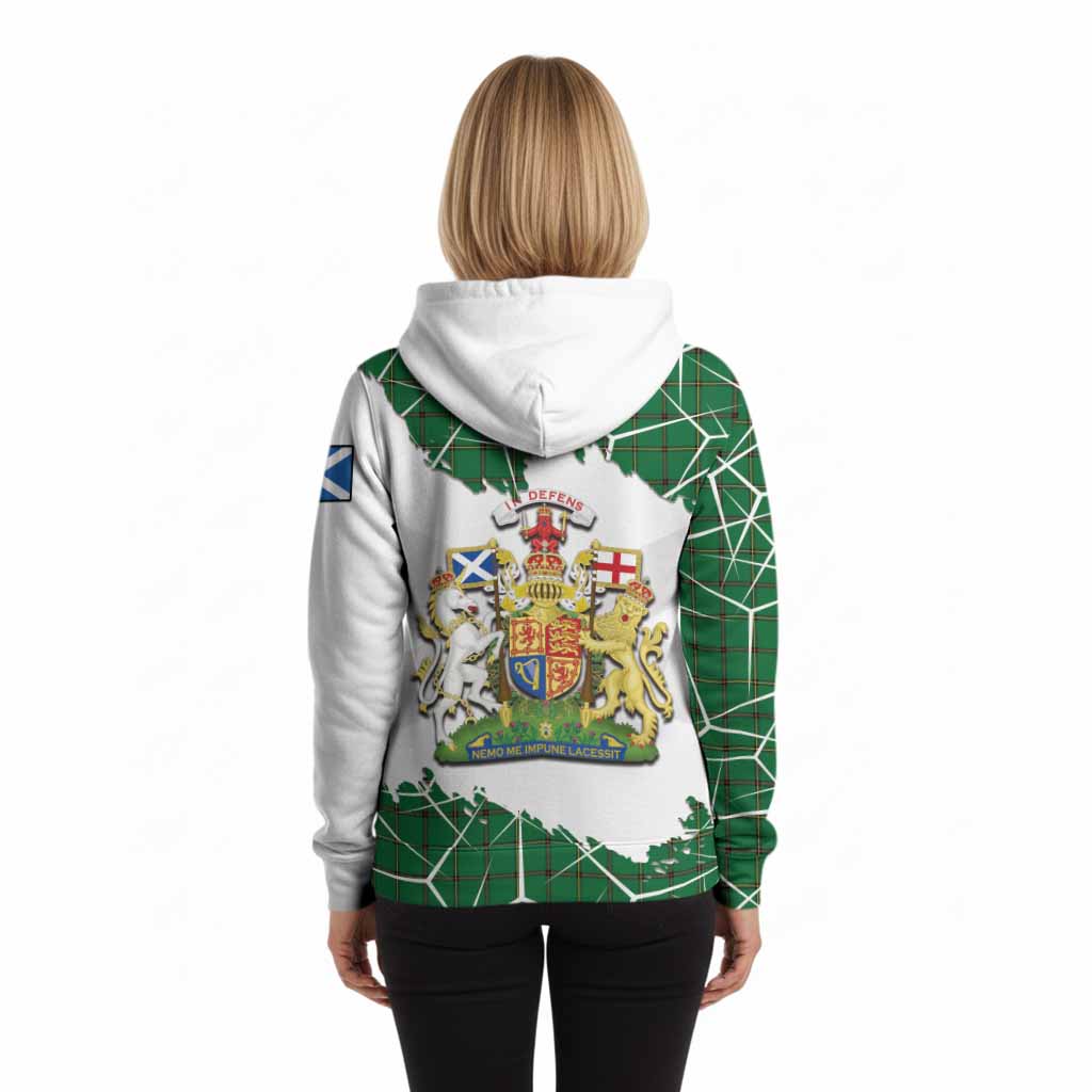 Don Tartan Hoodie with Family Crest and Lion Rampant Grunge Style