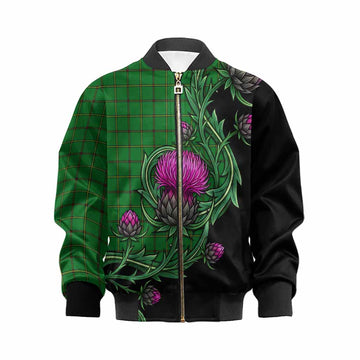Don Tartan Kid Bomber Jacket Resilient Scottish Thistle Kid XS - Tartan Vibes Clothing