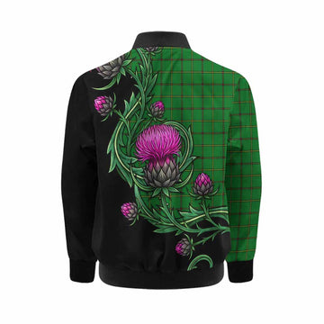 Don Tartan Kid Bomber Jacket Resilient Scottish Thistle Kid - Tartan Vibes Clothing
