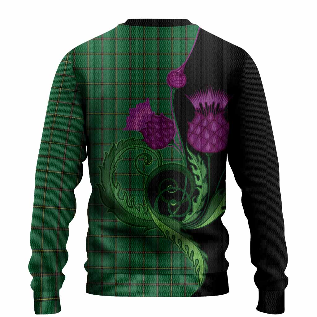 Don Tartan Knitted Sweater Traditional Scottish Thistle