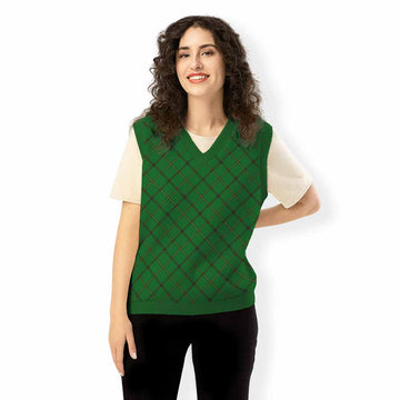 Don Tartan  Knitted V-Neck Vest Cross Style