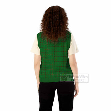Don Tartan Knitted V-Neck Vest with Family Crest