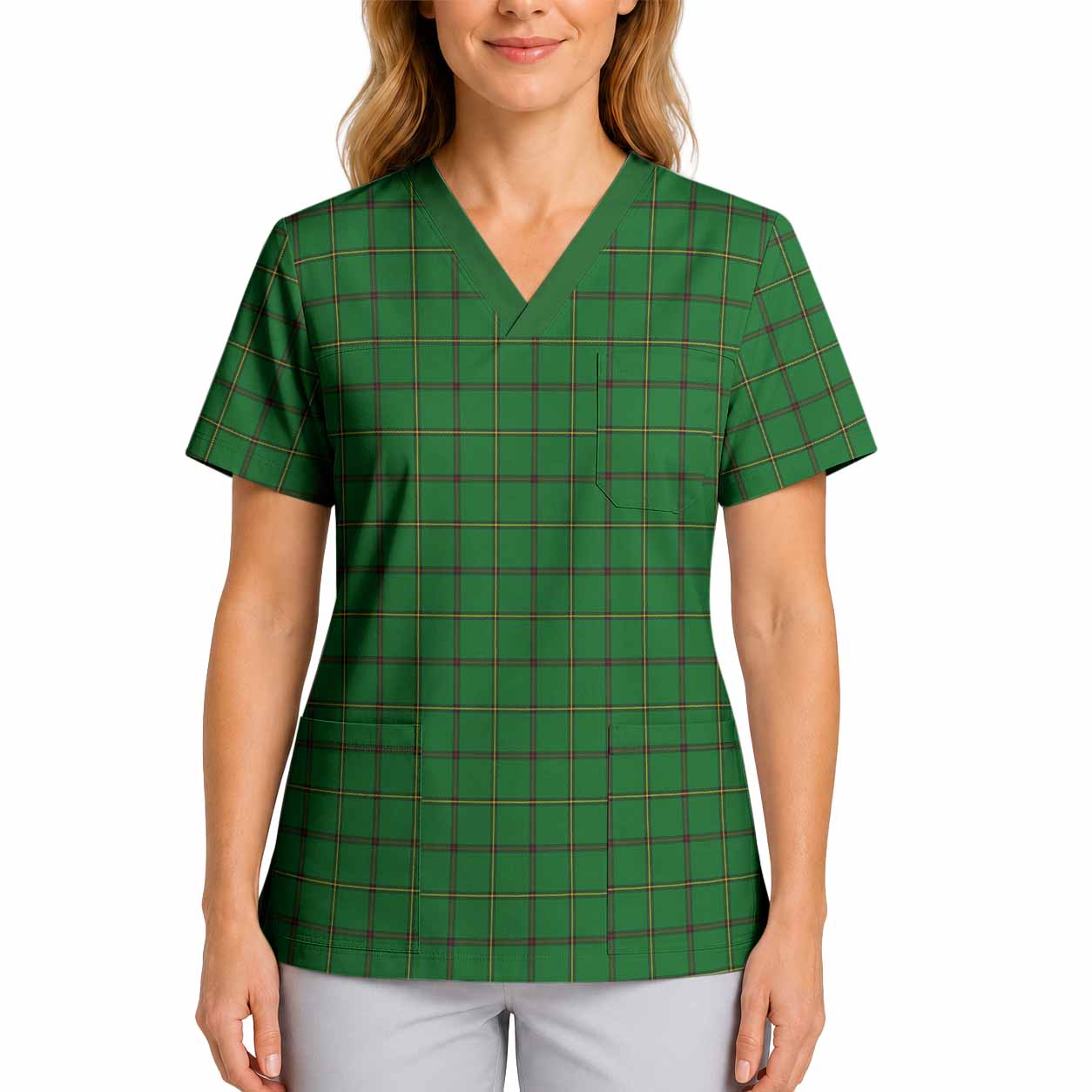 Don Tartan Scrub Top 4XL - Tartan Vibes Clothing