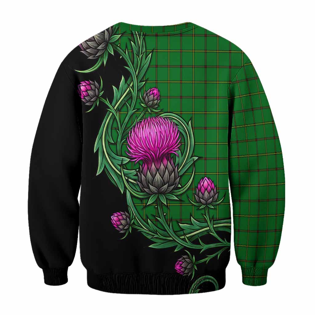 Don Tartan Sweatshirt Resilient Scottish Thistle - Tartan Vibes Clothing