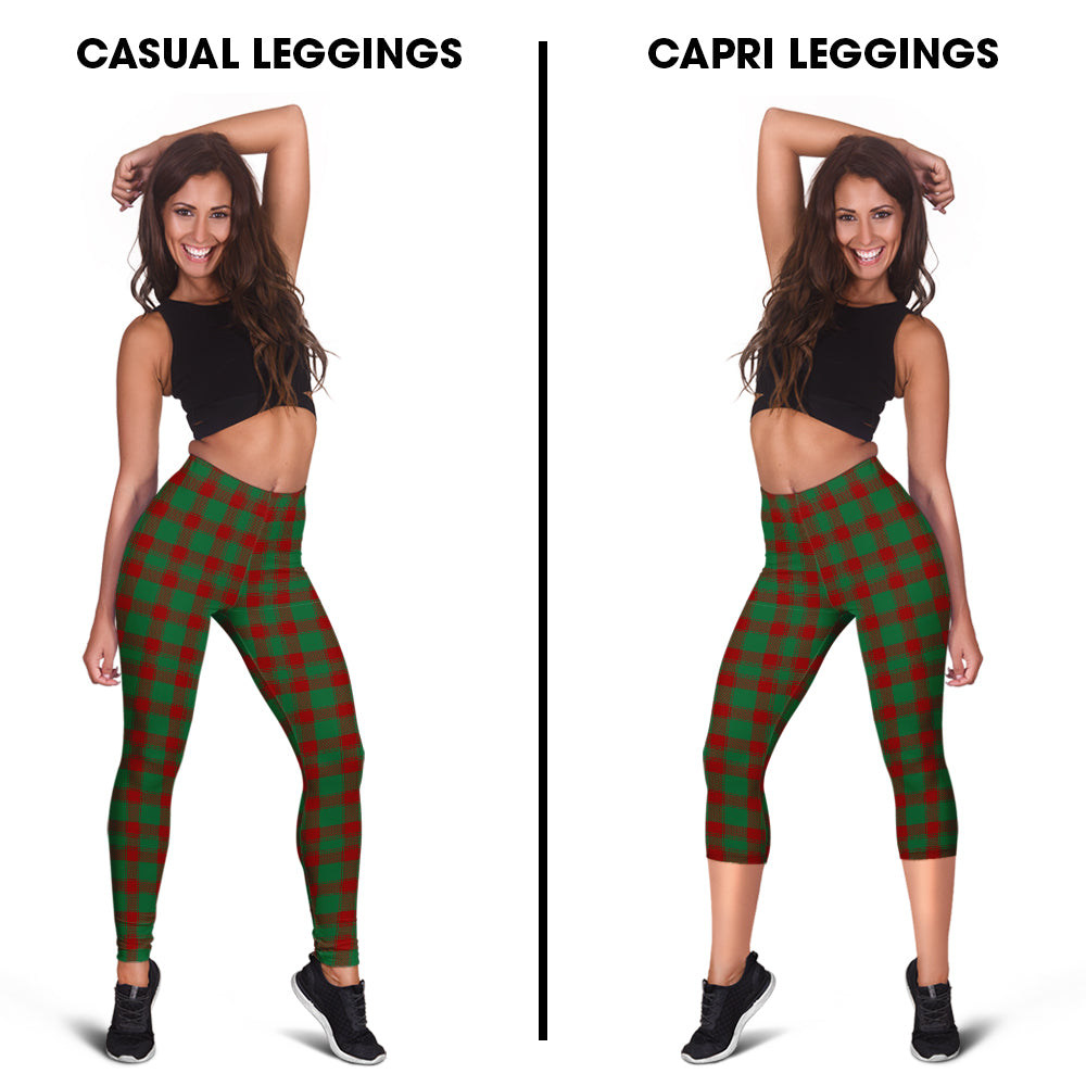 Donachie Tartan Womens Leggings Capri Leggings - Tartan Vibes Clothing