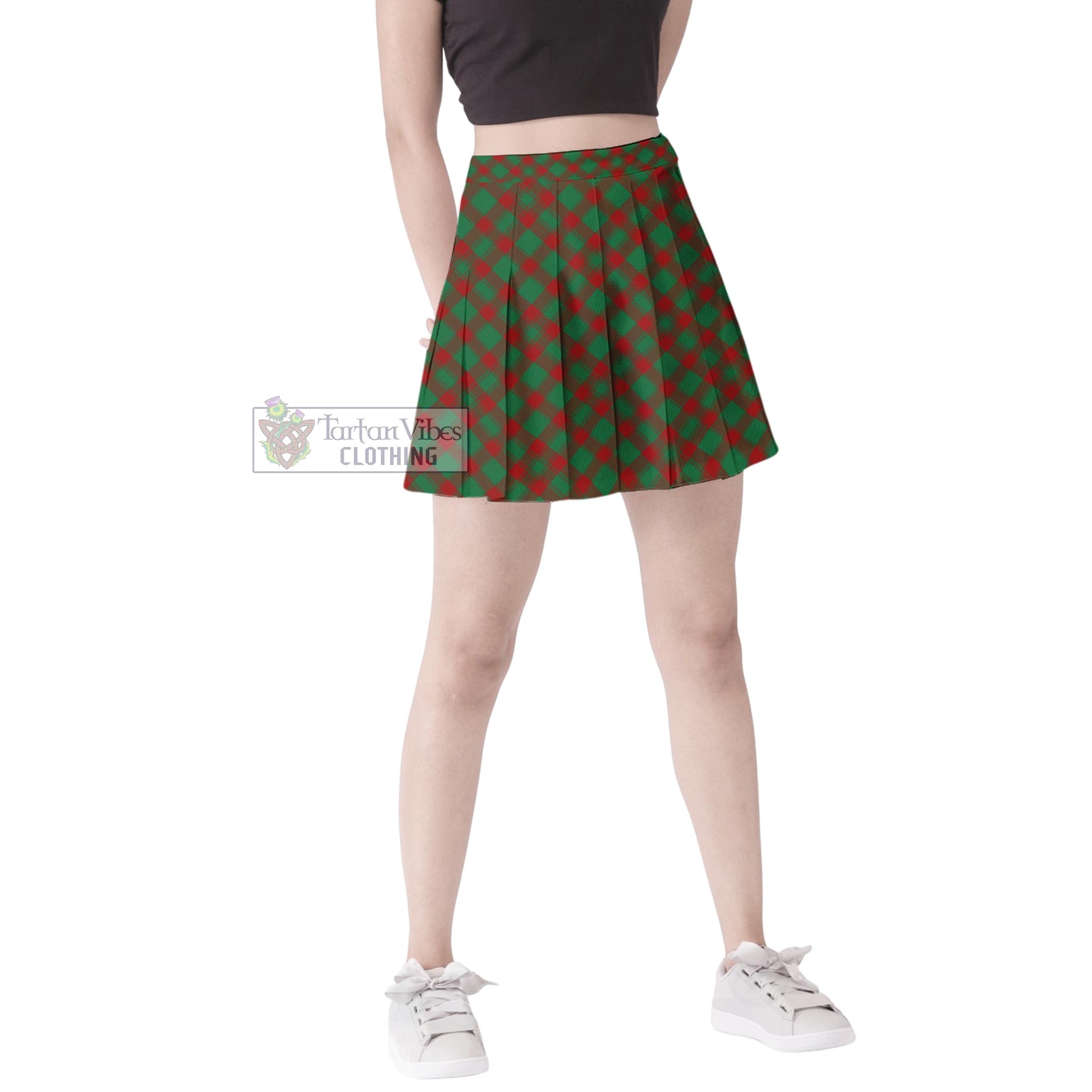 Donachie Tartan Women's Plated Mini Skirt Cross Style Female - Tartan Vibes Clothing