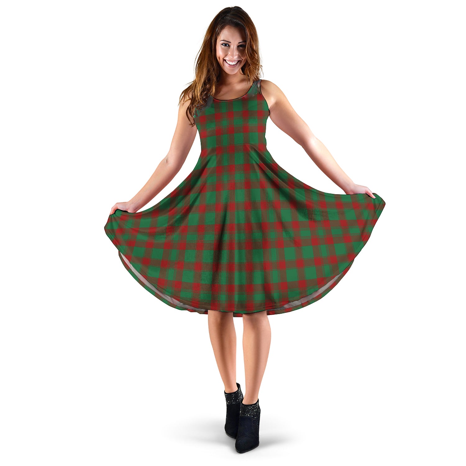 Donachie Tartan Sleeveless Midi Womens Dress XL - Tartan Vibes Clothing
