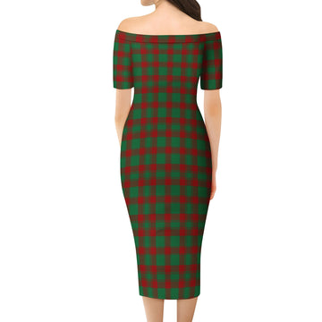 Donachie Tartan Off Shoulder Lady Dress - Tartan Vibes Clothing
