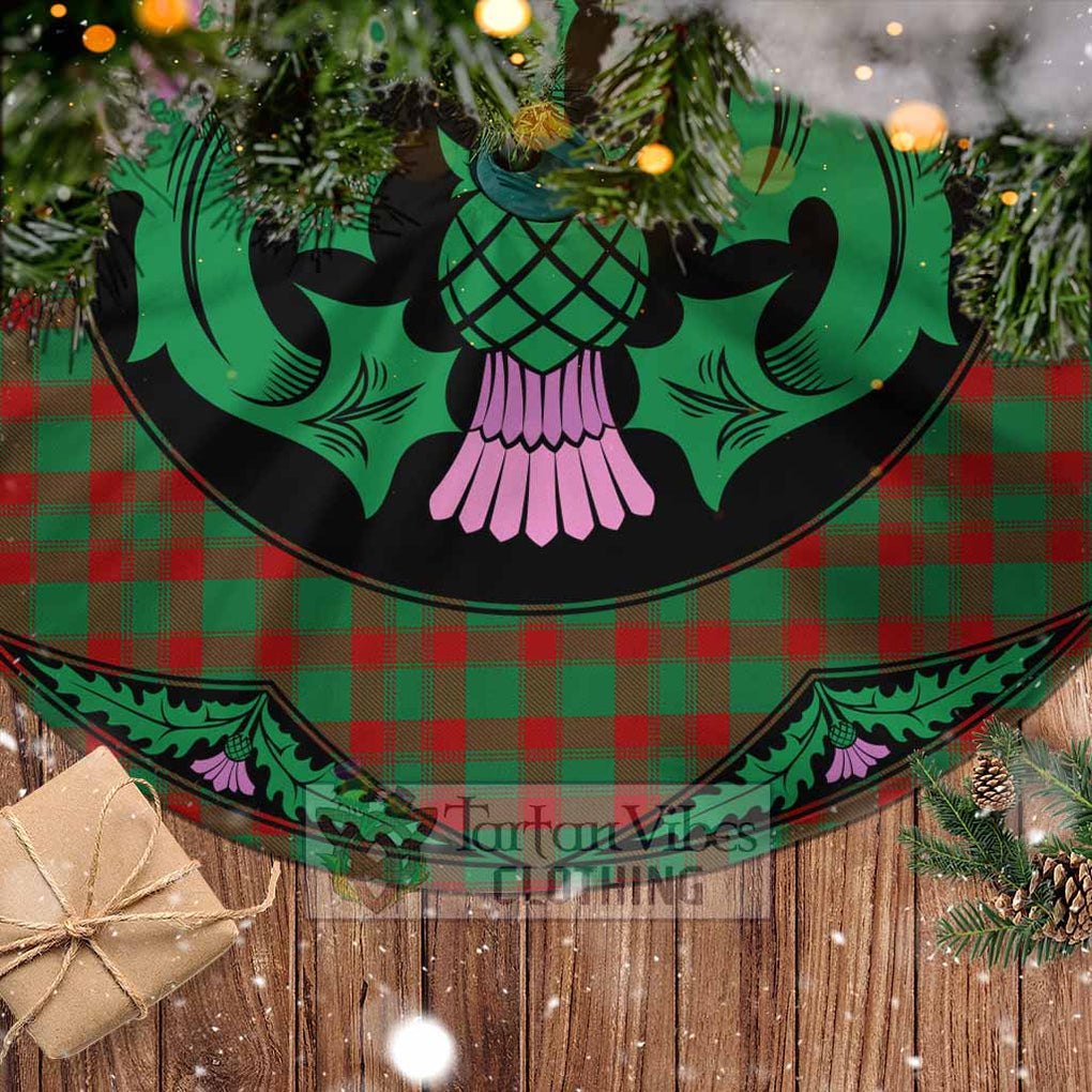 Tartan Vibes Clothing Donachie Tartan Christmas Tree Skirt Scottish Thistle Style
