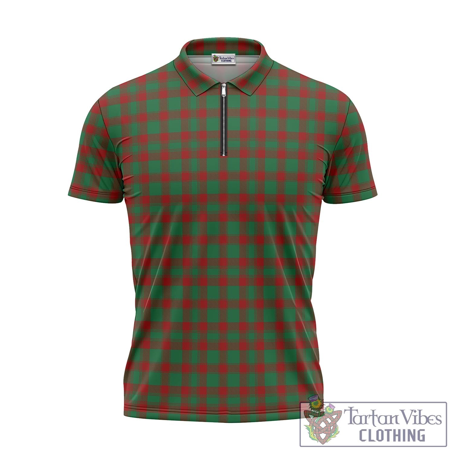Donachie Tartan Zipper Polo Shirt - Tartan Vibes Clothing