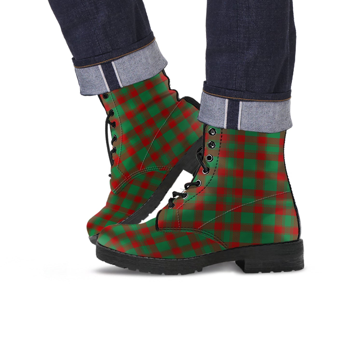 Donachie Tartan Leather Boots - Tartan Vibes Clothing