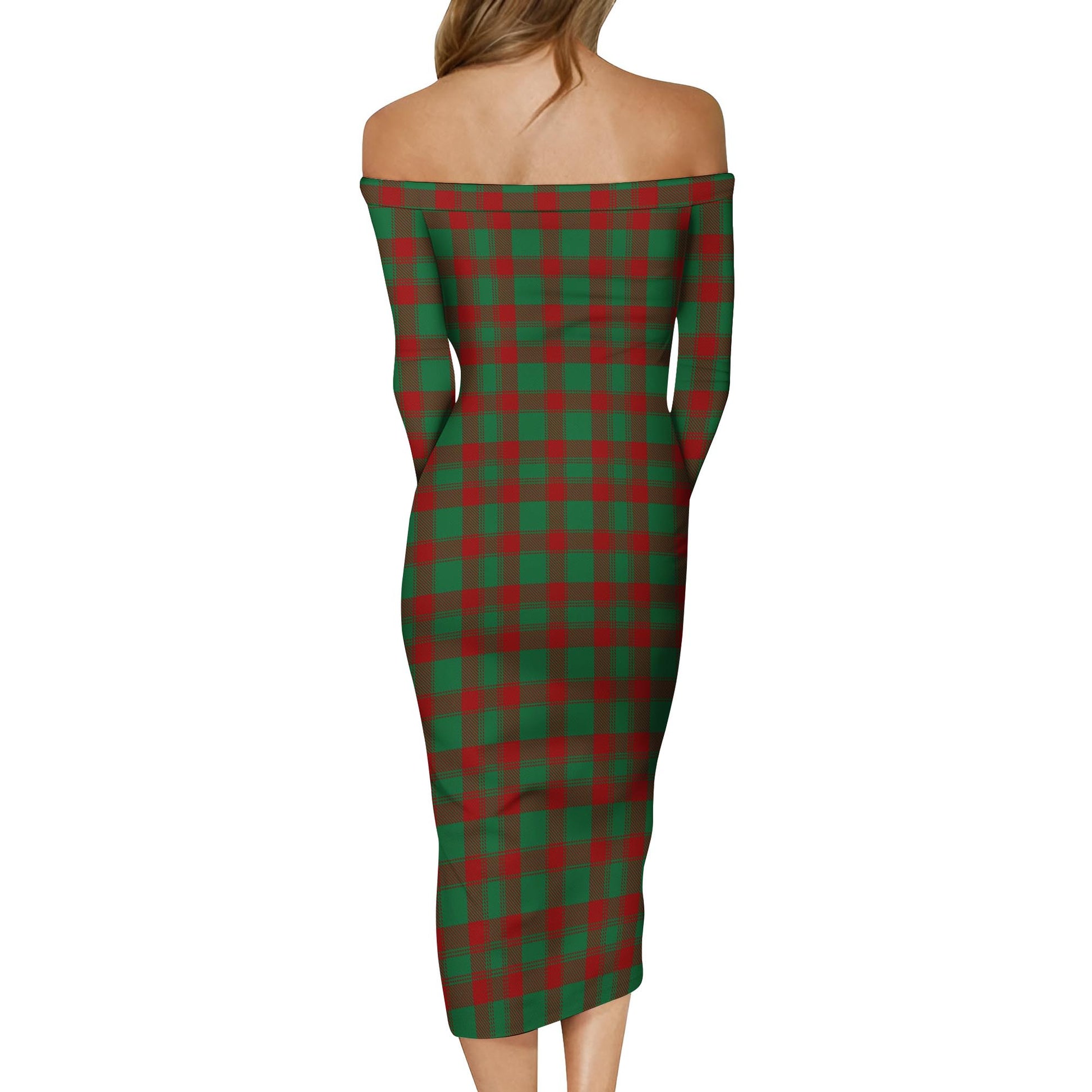 Donachie Tartan Off Shoulder Lady Dress - Tartan Vibes Clothing