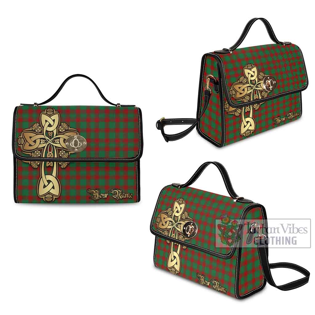 Tartan Vibes Clothing Donachie Tartan Waterproof Canvas Bag Golden Thistle Celtic Cross Style