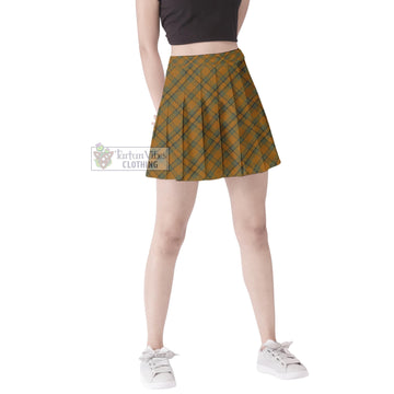 Donachie of Brockloch Ancient Hunting Tartan Women's Plated Mini Skirt