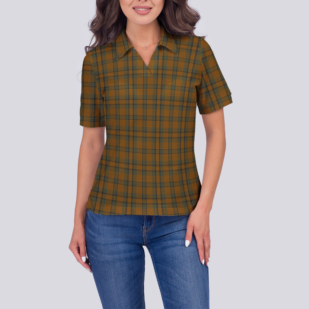 donachie-of-brockloch-ancient-hunting-tartan-polo-shirt-for-women