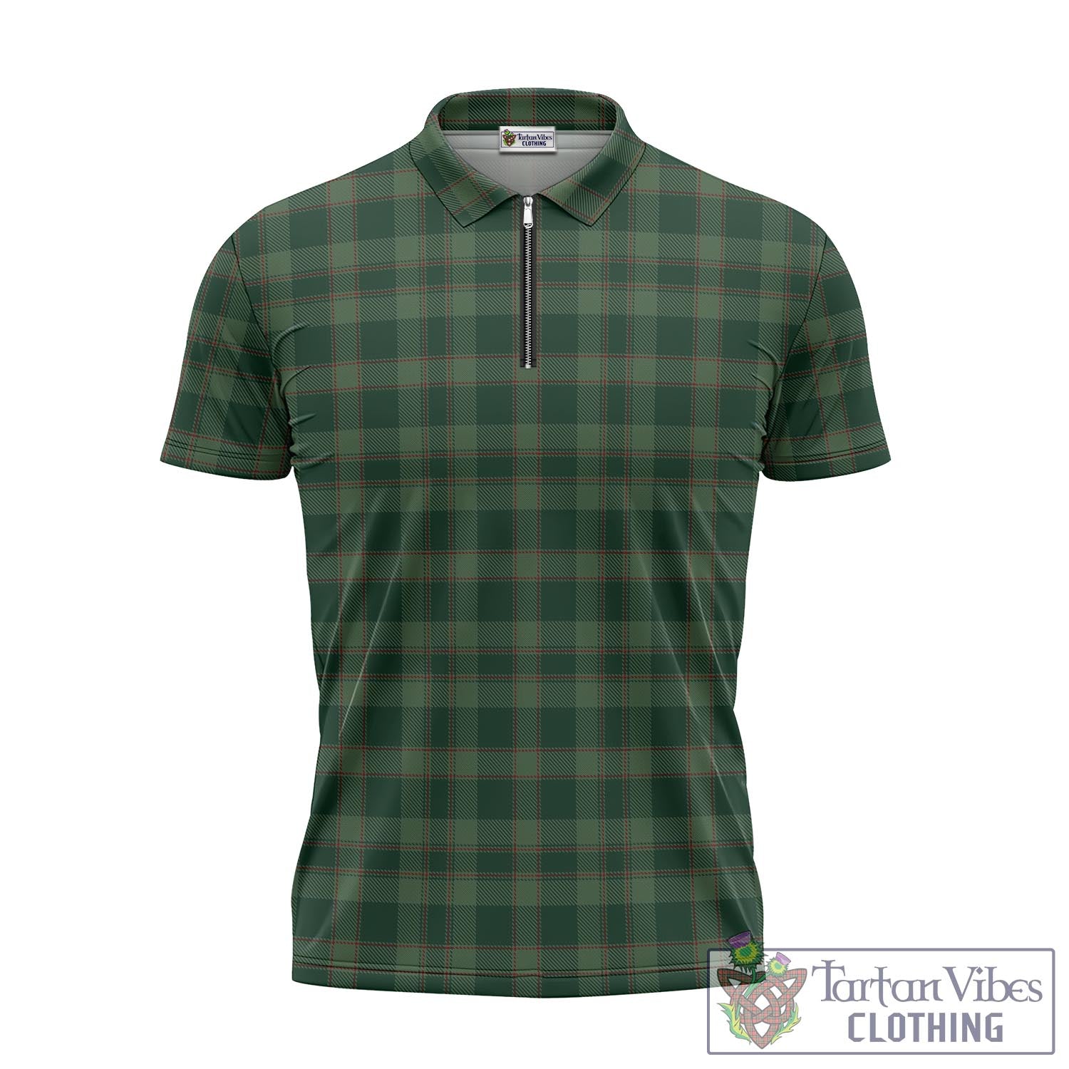 Tartan Vibes Clothing Donachie of Brockloch Hunting Tartan Zipper Polo Shirt