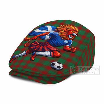 Donachie Scotland Football Tartan Flat Cap, Jeff Cap Lion Mascot Go Scottish - Tartan Vibes Clothing