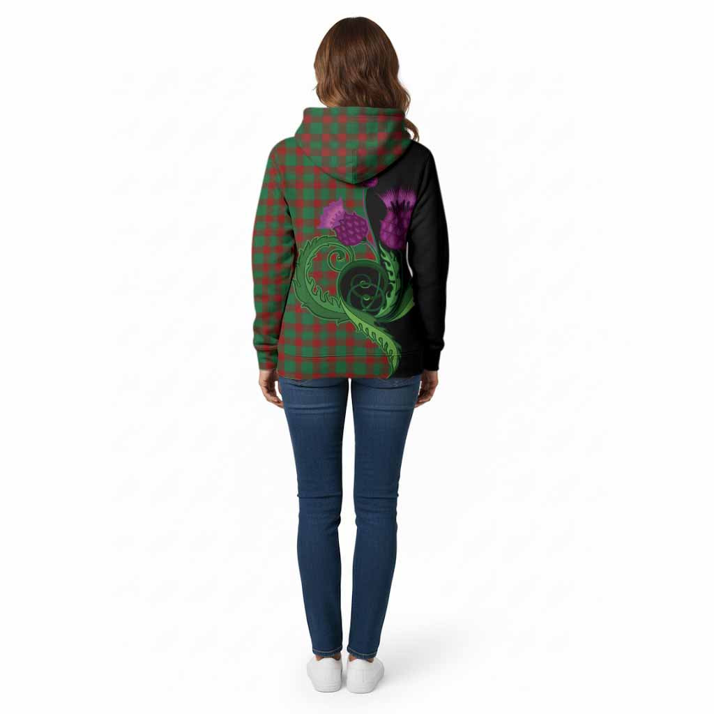 Donachie Tartan Cotton Hoodie Traditional Scottish Thistle