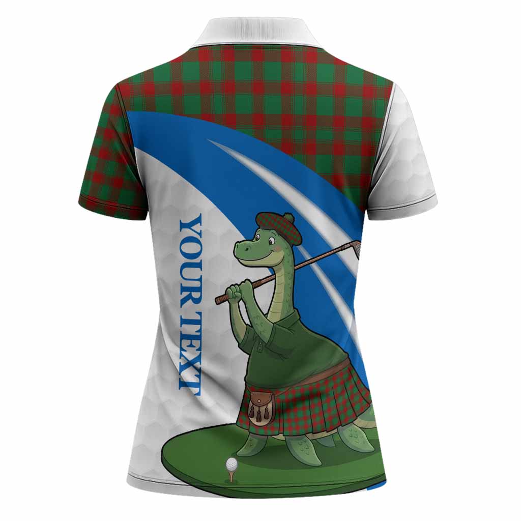 Donachie Tartan Crest Golf Nessie Women Polo Shirt Loch Ness Monster Sporty Style