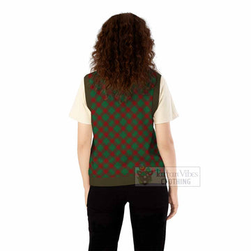 Donachie Tartan  Knitted V-Neck Vest Cross Style
