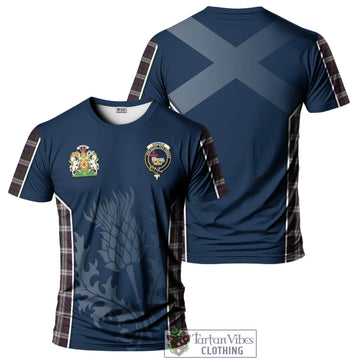 Donald Dress Tartan T-Shirt with Family Crest and Scottish Thistle Vibes Sport Style