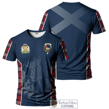 Donald Dress Irish Tartan T-Shirt with Family Crest and Scottish Thistle Vibes Sport Style