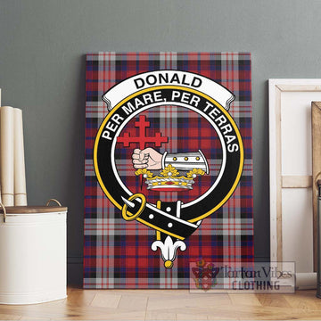 Donald Dress Irish Tartan Canvas Print Wall Art with Family Crest