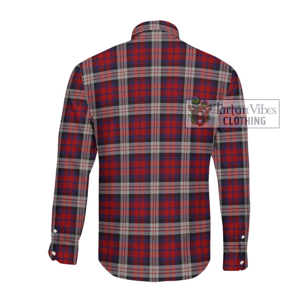 Donald Dress Irish Tartan Long Sleeve Button Shirt with Family Crest DNA In Me Style - Tartanvibesclothing Shop