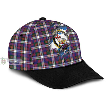 Donald Dress Modern Tartan Classic Cap with Family Crest In Me Style