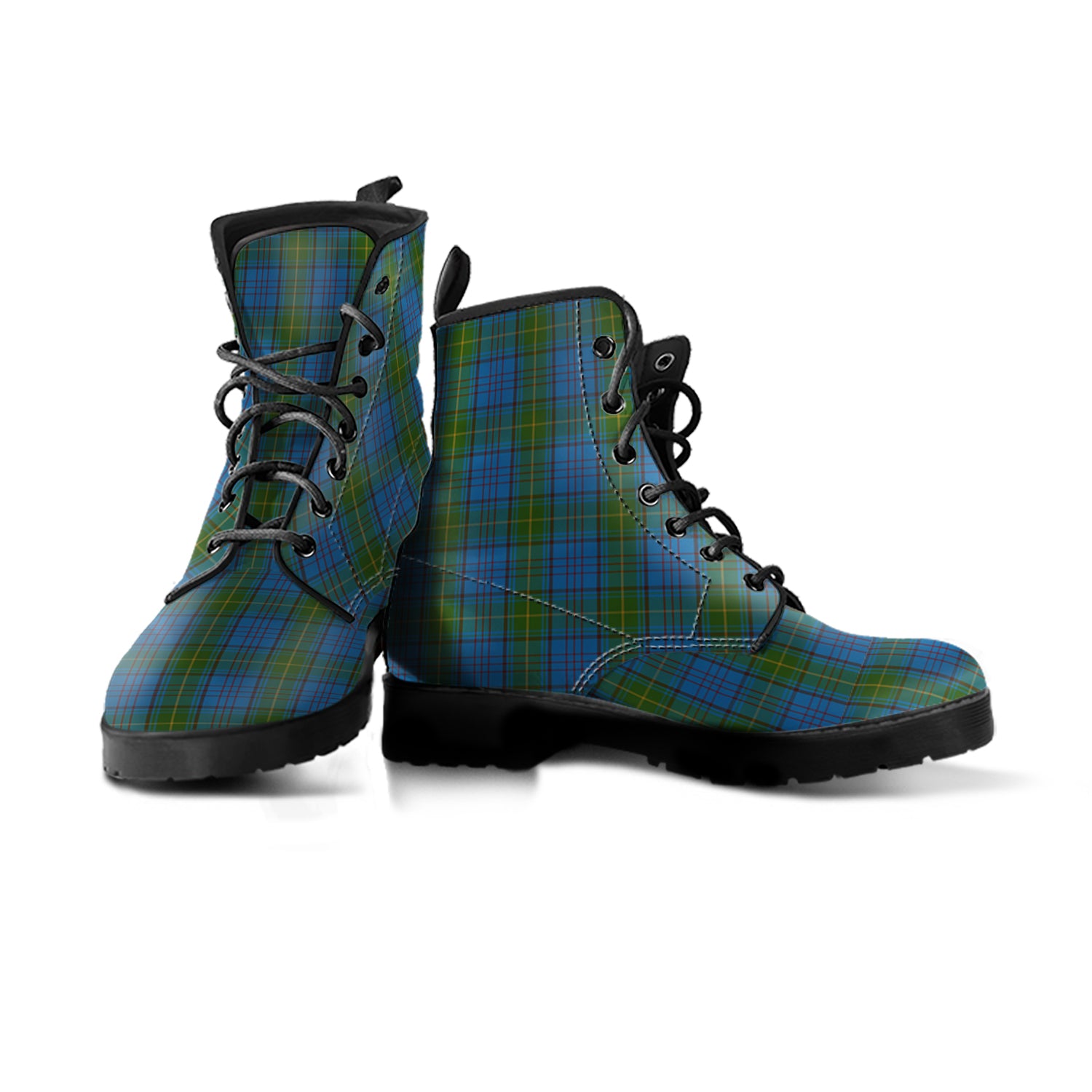 Donegal County Ireland Tartan Leather Boots Men' Boots - Tartan Vibes Clothing
