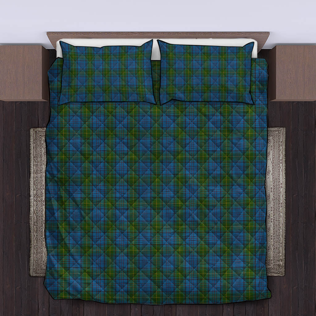 Donegal County Ireland Tartan Quilt Bed Set King - Tartan Vibes Clothing