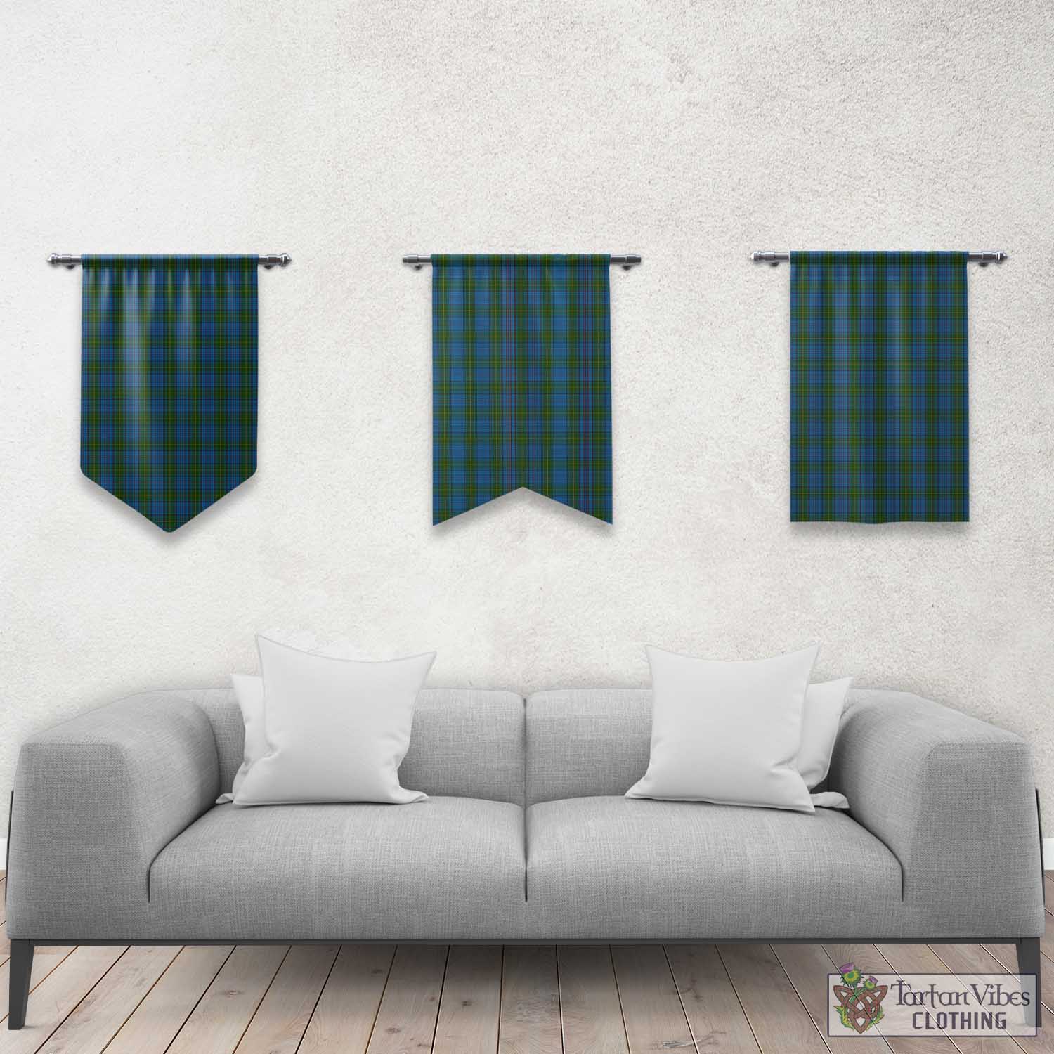 Tartan Vibes Clothing Donegal County Ireland Tartan Gonfalon, Tartan Banner