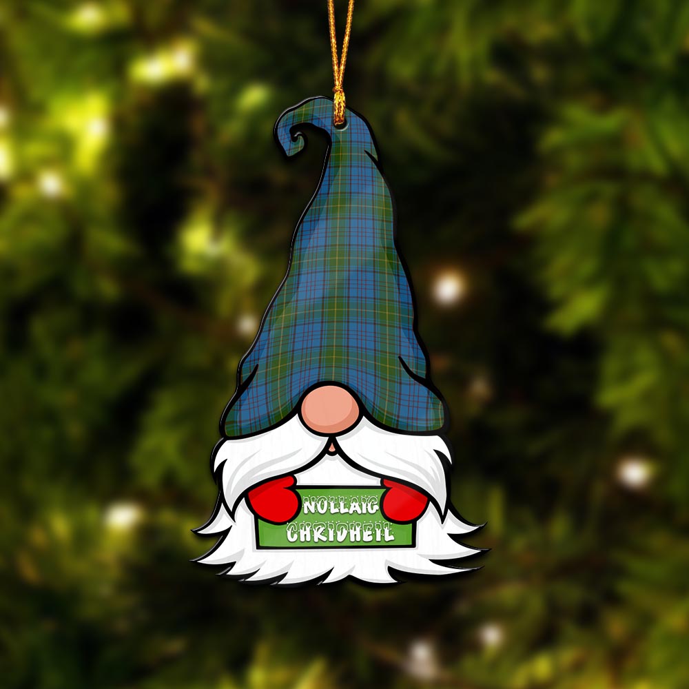 Donegal County Ireland Gnome Christmas Ornament with His Tartan Christmas Hat - Tartanvibesclothing
