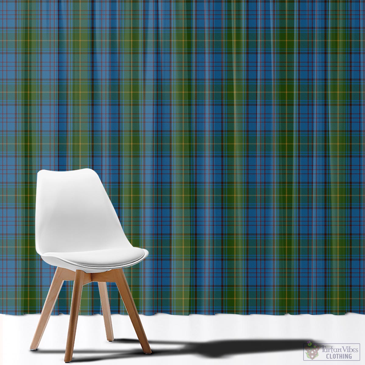 Donegal County Ireland Tartan Window Curtain