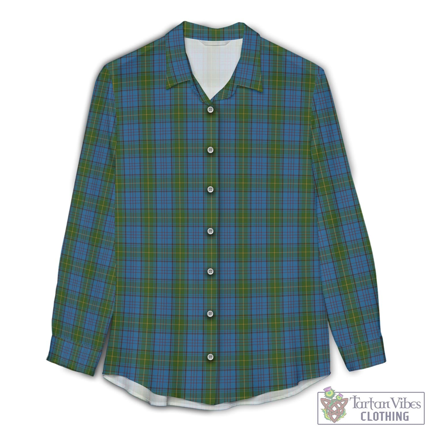 Donegal County Ireland Tartan Womens Casual Shirt