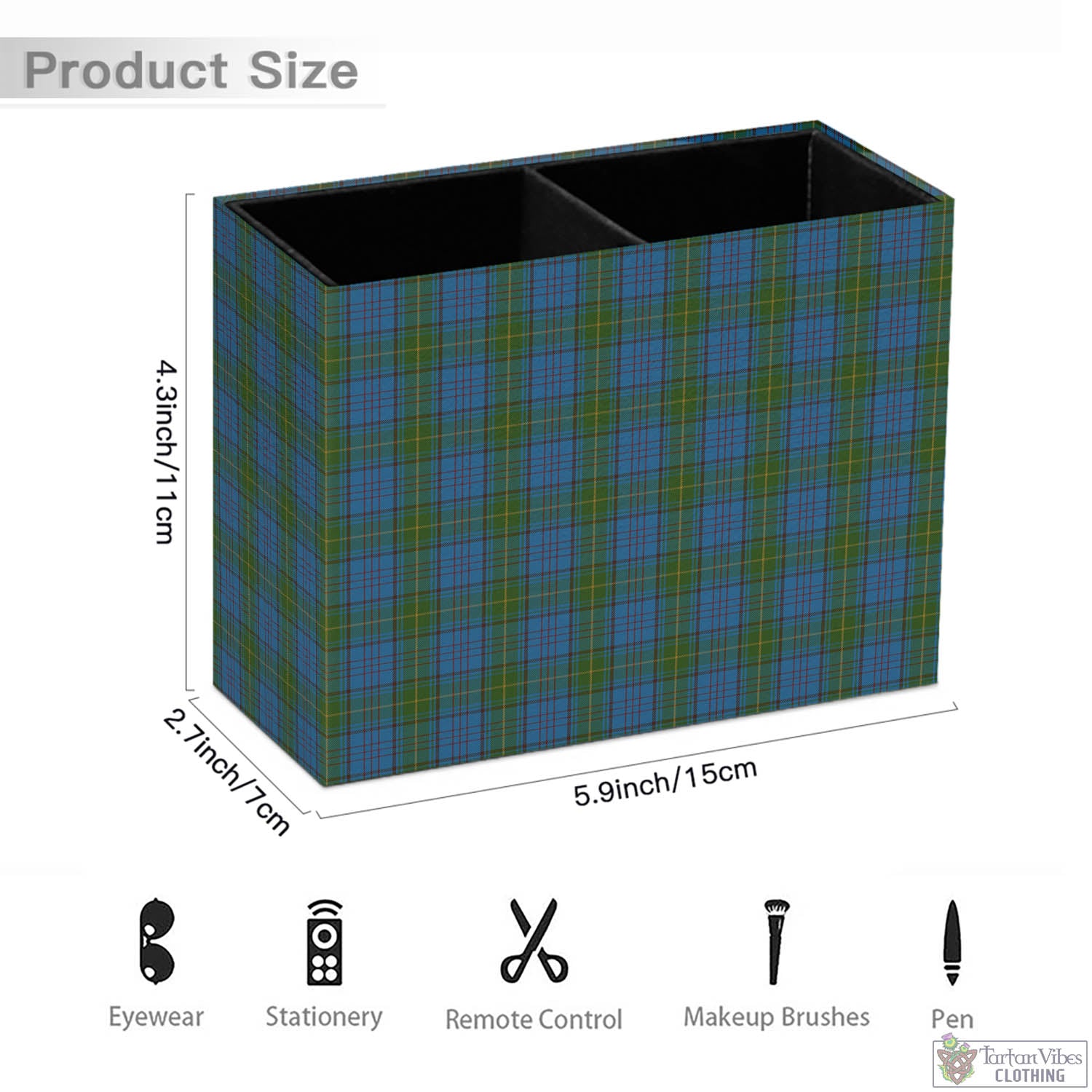 Tartan Vibes Clothing Donegal County Ireland Tartan Pen Holder