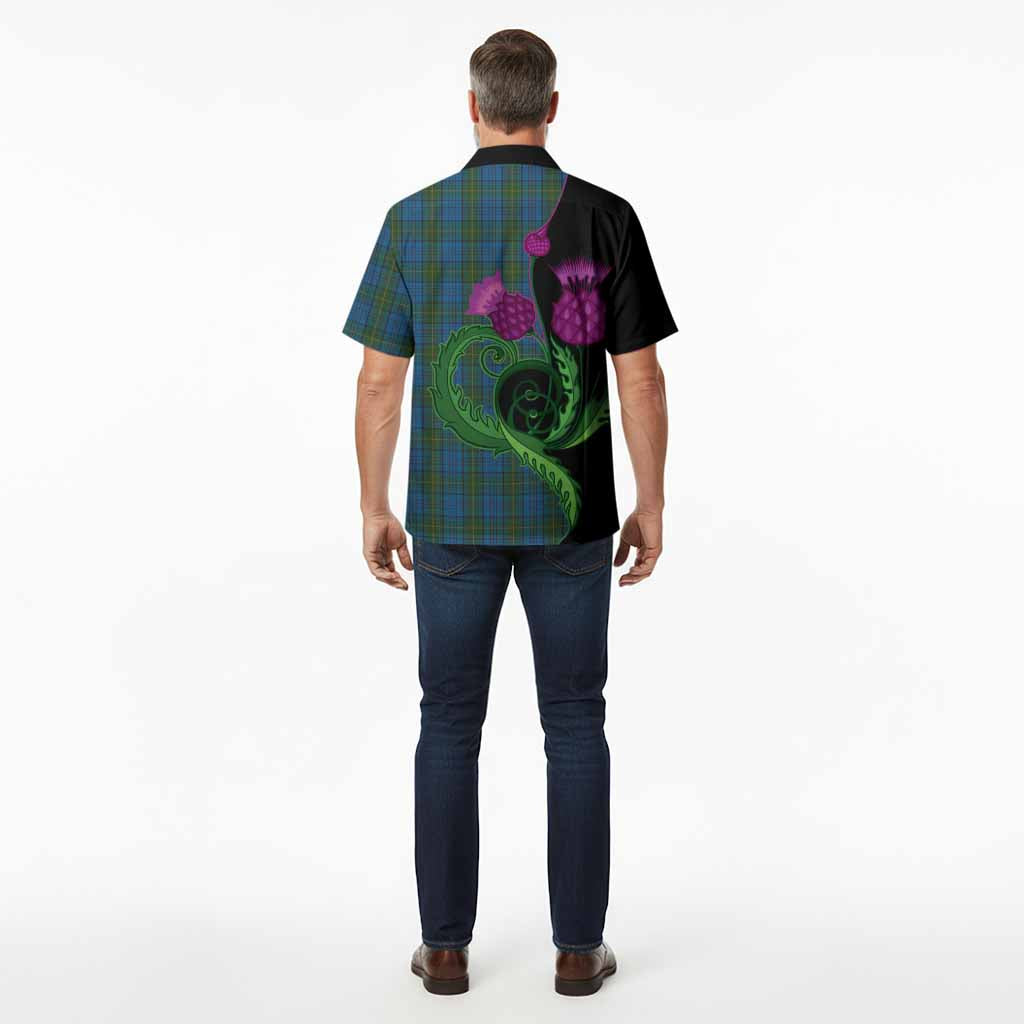 Donegal County Ireland Tartan Hawaiian Shirt Traditional Scottish Thistle