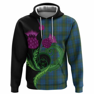 Donegal County Ireland Tartan Hoodie Traditional Scottish Thistle
