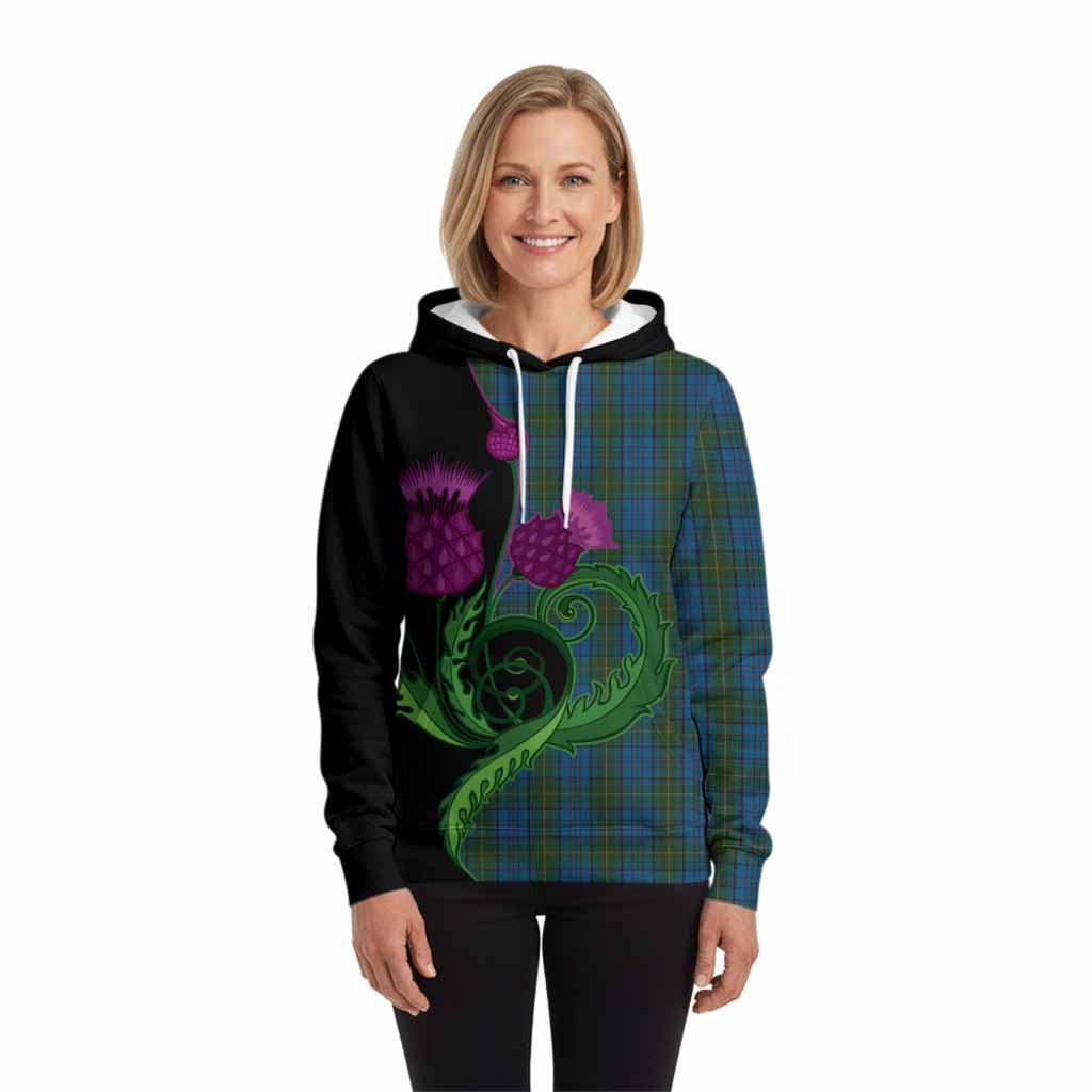 Donegal County Ireland Tartan Hoodie Traditional Scottish Thistle